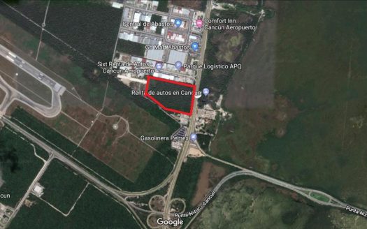 Terreno Comercial / Hotelero en Venta junto al Aeropuerto de Cancún