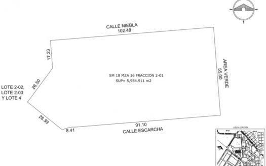 Lote multifamiliar (condominal) en Venta en SM 18, Cancún